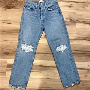 Agolde High Rise Women Jeans in Light Blue